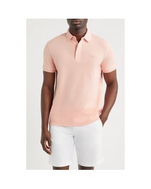 Lacoste Regular Fit Tipped Piqué Polo - Pink