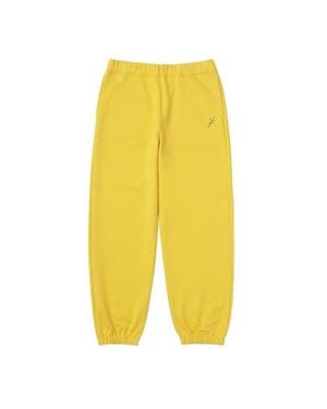 vowels Floral Embroidered Sweatpants - Yellow