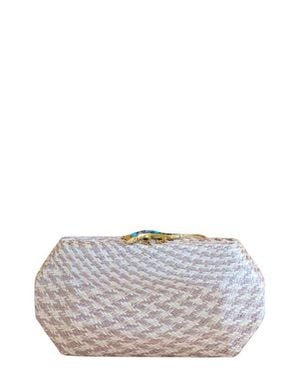 LIKHÂ Houndstooth Octagon Clutch - Gray