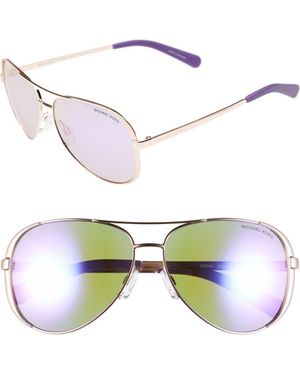 Michael Kors Collection 59Mm Aviator Sunglasses - Purple