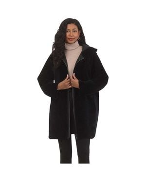 Gorski Reversible Textured Shearling Lamb Jacket - Black