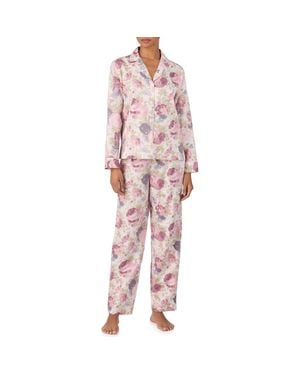 Ralph Lauren Print Cotton Blend Pajamas - Pink