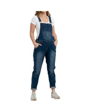 Ripe Maternity Denim Overalls - Blue