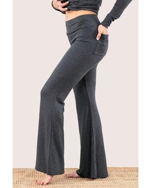 JJwinks Butt, Seriously Flare Lounge & Sleep Pants With Pockets - Blue