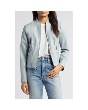 Via Spiga Faux Leather Jacket - Multicolor