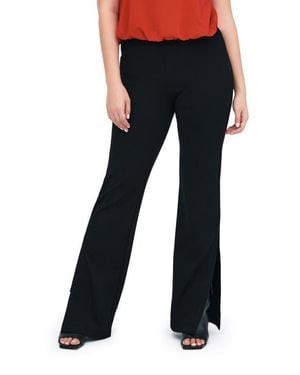 MARCELLA Pearson Slit Flare Leg Pants - Black