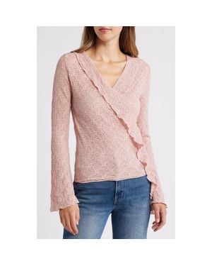 Loveappella Floral Lace Top - Red