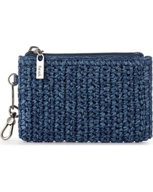 The Sak Encino Crochet Card Wallet - Blue
