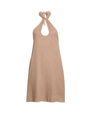 Elan Halter Open Back Cover-Up Dress - Natural