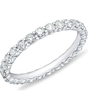Memoire Petite Prong Diamond Eternity Band - Metallic
