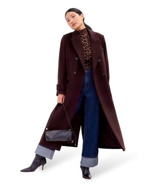 Ro&zo Wool Blend Oversized Coat - Blue