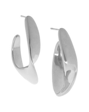 Marlyn Schiff Collette Wavy Hoop Earrings - White