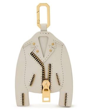AllSaints Dalby Leather Jacket Keyring - Natural