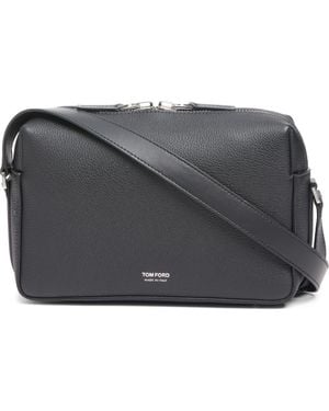 Tom Ford Soft Grain Leather Shoulder Bag - Black