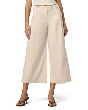 Joe's Jeans Pleated Culotte Pants - Natural