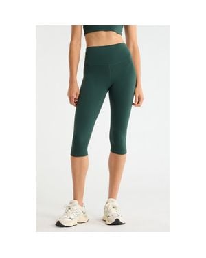 Zella Studio Luxe High Waist Capri Leggings - Green