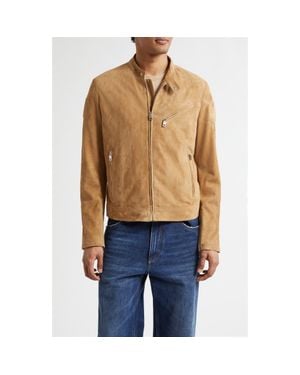Dolce & Gabbana Suede Zip Jacket - Natural