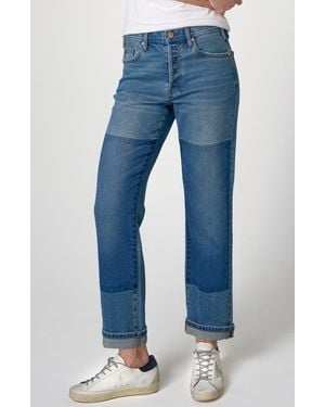Liverpool Jeans Company Sloane Slouchy High Waist Girlfriend Jeans - Blue