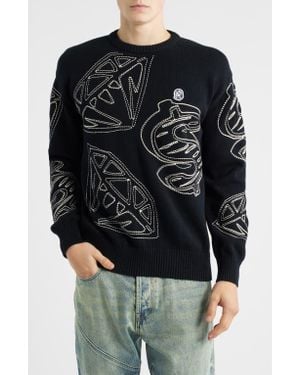 BBCICECREAM Diamond Dollar Crewneck Sweater - Black