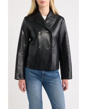 Rag & Bone Finley Faux Leather Coat - Black