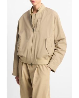 Vince Relaxed Tech Bomber Jacket - Natural