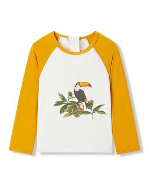 Milkbarn Long Sleeve Shirt And Trunks Swim Set - Yellow