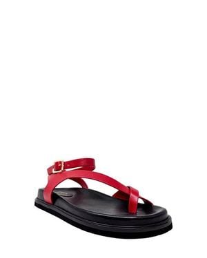 Shu Shop Berry Ankle Strap Sandal - Red