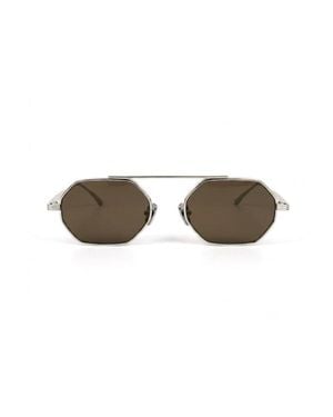 Cossimo Magari 51Mm Metal Frame Sunglasses - Green