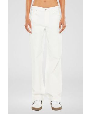 Kancan Penny Low Slung Baggy Jeans - White