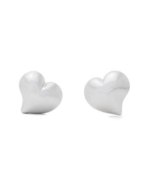 Kate Spade Puffy Heart Stud Earrings - White