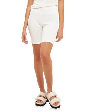Grey Lab Bike Shorts - White