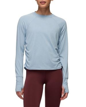 Prana Gathered Long Sleeve T-Shirt - Blue
