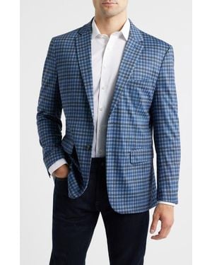 Daniel Hechter Check Knit Sport Coat - Blue