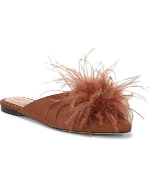 Sam Edelman Khai Feather Flat Mule - Brown