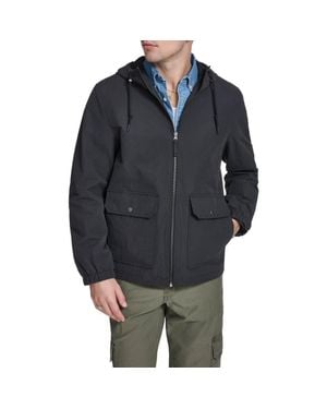 Levi's Water Resistant Hooded Nylon & Cotton Jacket - Gray
