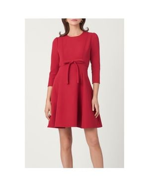 Shoshanna Crepe Cindy Dress - Red