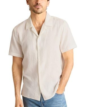 Bonobos Riviera Cotton Jacquard Camp Shirt - White
