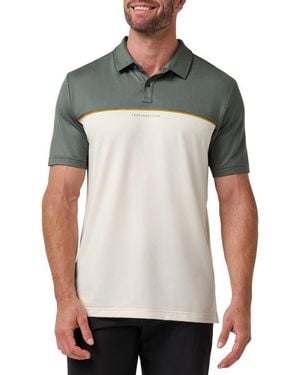 Travis Mathew Featherweight Colorblocked Performance Polo - Gray
