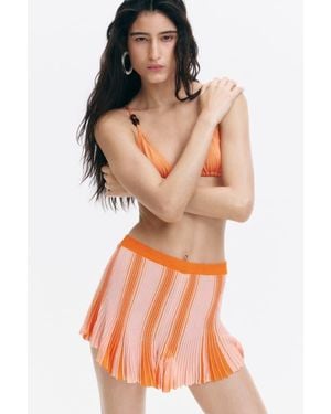 H&M Knitted Viscose Shorts - Orange