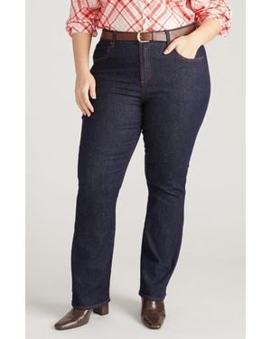 UNIVERSAL STANDARD Marne High Waist Relaxed Bootcut Jeans - Blue