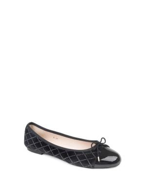Paul Mayer Best Cap Toe Ballet Flat - White