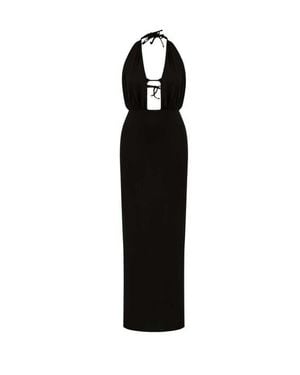Jendue Siena Denim Maxi Dress - Black
