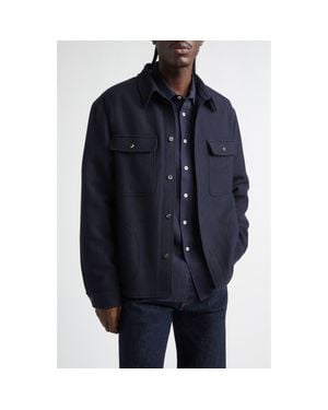 De Bonne Facture Yak Hair & Virgin Wool Overshirt - Black