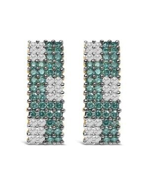 Haus of Brilliance 14K 2 Cttw And Treated Diamond Earrings - Green