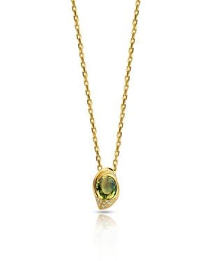DRIES CRIEL Flux Tsavorite & Diamond Pendant Necklace - Metallic