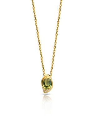 DRIES CRIEL Flux Tsavorite & Diamond Pendant Necklace - Metallic