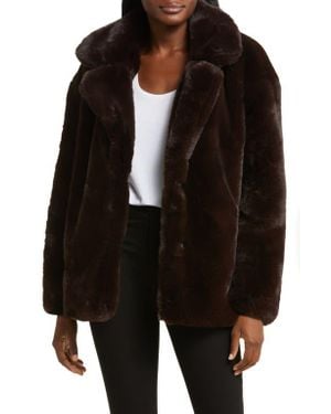 Blank NYC Faux Fur Coat - Black