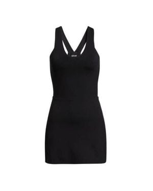 Lezat Isla Racerback Organic Cotton Sport Dress - Black