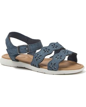 Lands' End Girls Easy On Flower Sandals - Blue