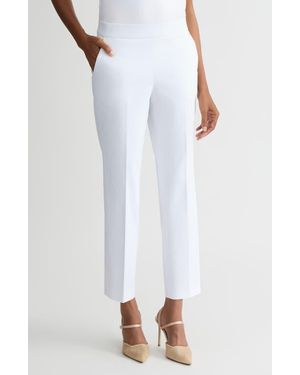Kasper The Audrey Pull-On Straight Leg Pants - White